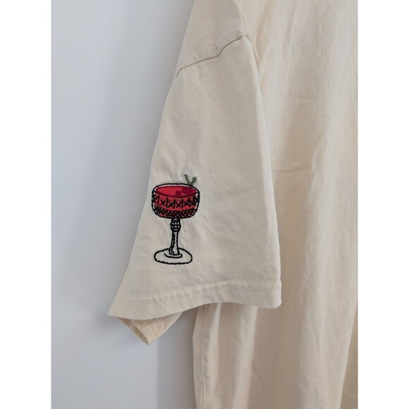 Miou Muse graphic t-shirt Cocktails happy hour drinks Women's Short Sleeve Large - Picture 7 of 8